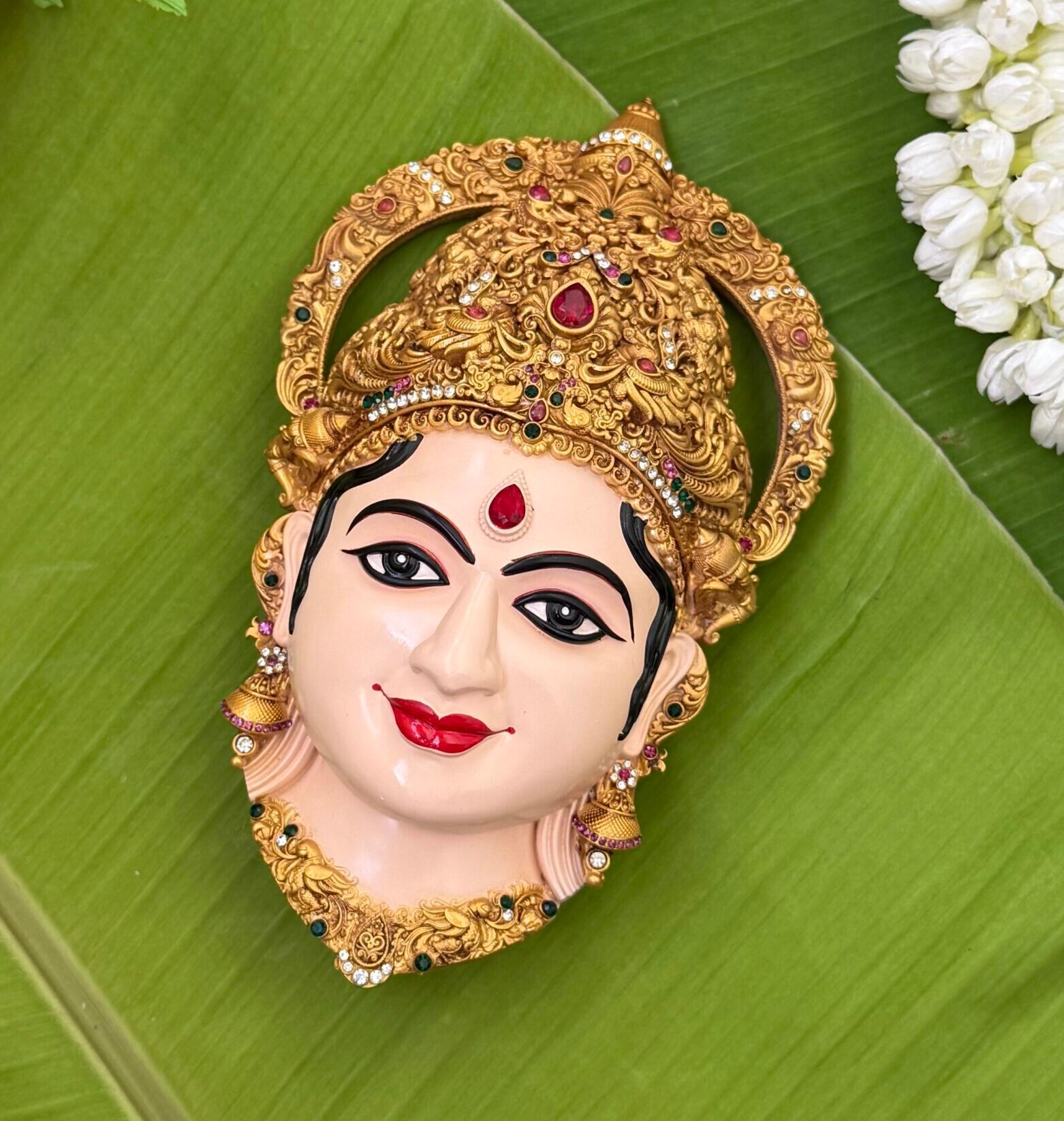 Premium Devi Mugam for Varalakshmi Kalasam / Goddess Face- LD03 (6 Inch)