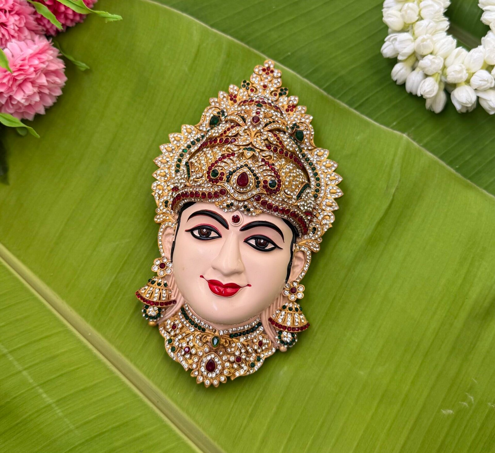 Premium Devi Mugam for Varalakshmi Kalasam / Goddess Face- LD02 (8 Inch)