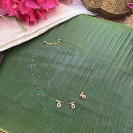 Rose Stone Thilak 3 Pendant Invisible Neckpiece – IN181