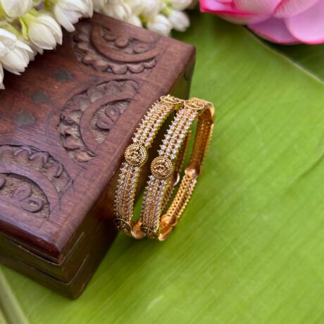 Premium Double layer Stone with Lakshmi coin Set - PGB59