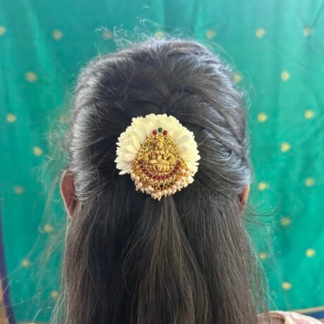 Maaya Matte Lakshmi Jadai Billai with Pearl drops x Mullai - J455