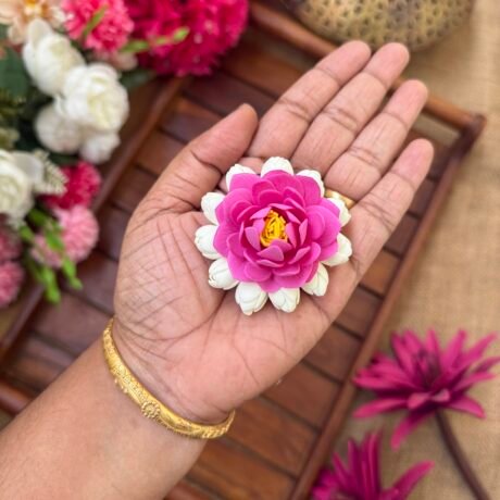 Real look like Single layer Malli with Lotus Hair Accessories - J471